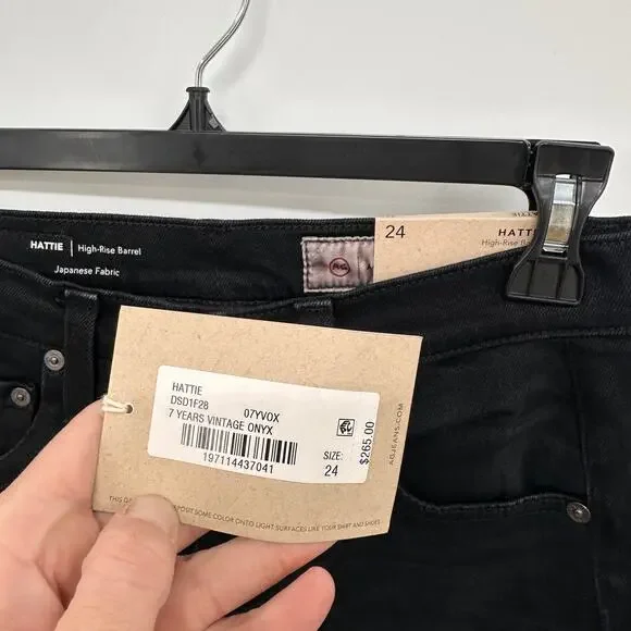 AG DENIM NWT Hattie High Rise Barrel Jean in 7 Years Vintage Onyx // 24 - Picture 7 of 15